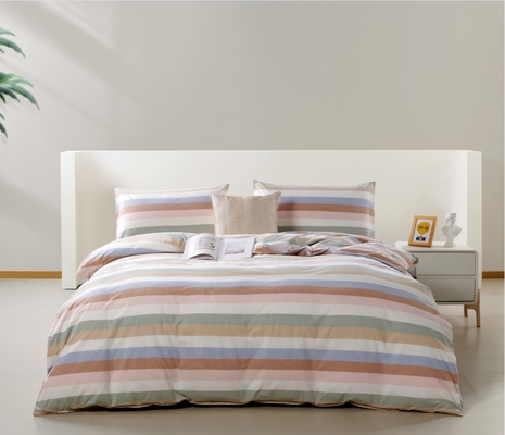 Yarn Dye 100% Katun Tutup Selimut Raja OEM Mewah Tutup Selimut