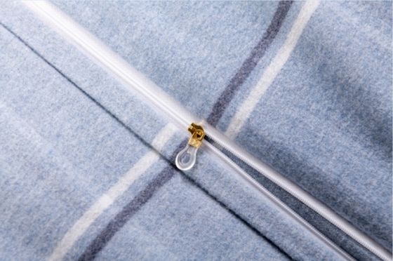 OEM Twin Duvet Cover King Full Size Duvet Cover Biru Polyester Campuran Flannel