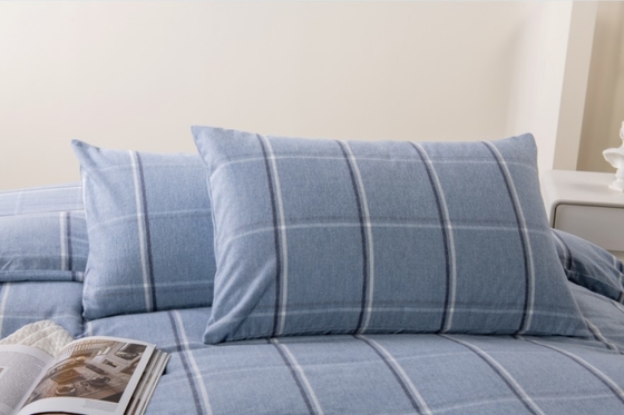 OEM Twin Duvet Cover King Full Size Duvet Cover Biru Polyester Campuran Flannel