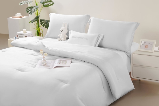 OEM Tencel Lyocell Comforter Set Putih Nyaman Twin Comforter Sets