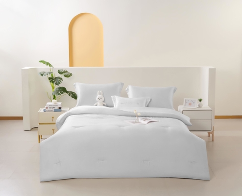 OEM Tencel Lyocell Comforter Set Putih Nyaman Twin Comforter Sets