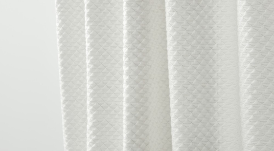 Tirai mandi abu-abu terang Jacquard 95% kapas 5% Polyester daur ulang