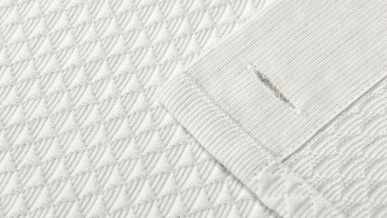 Tirai mandi abu-abu terang Jacquard 95% kapas 5% Polyester daur ulang