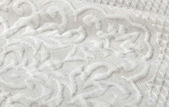 Tirai mandi abu-abu terang Jacquard 95% kapas 5% Polyester daur ulang