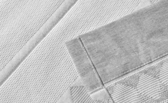 Tirai mandi polyester katun Jacquard Tirai mandi bergaris abu-abu