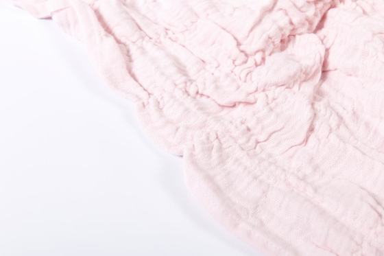 100% Katun Seersucker Selimut Pink Selimut Raja Ukuran Chic Dan Nyaman