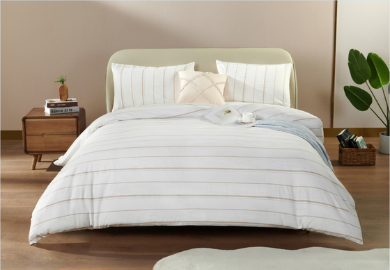 Bernafas Eco Putih Cover Duvet Ratu Softest Cover Set OEM
