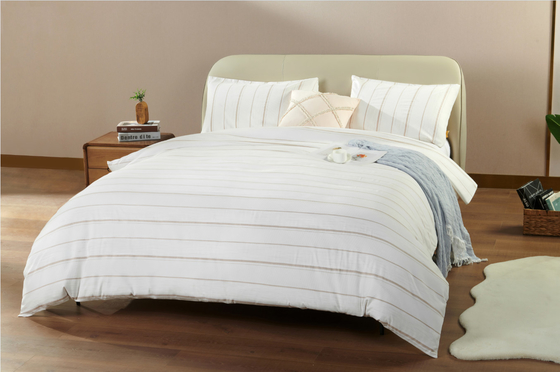 Bernafas Eco Putih Cover Duvet Ratu Softest Cover Set OEM