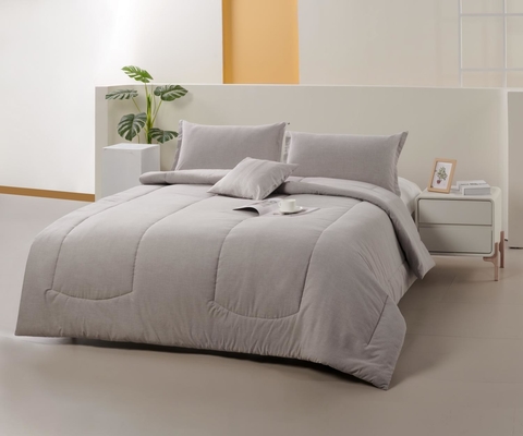 Eco Melange Cotton Polyester Daur Ulang Set Komforter Ukuran Lengkap Set Komforter