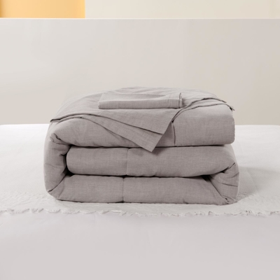 Eco Melange Cotton Polyester Daur Ulang Set Komforter Ukuran Lengkap Set Komforter