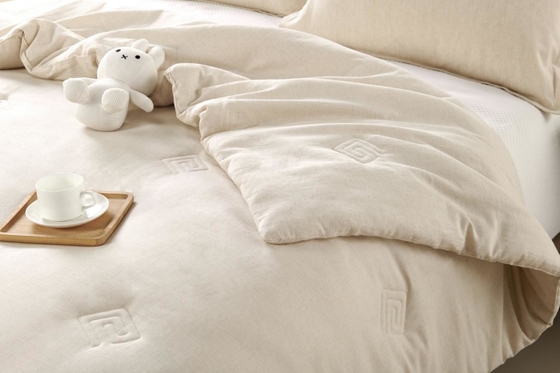 Kain Katun Campuran Solid Comforter Set King Komforter Set Berkelanjutan