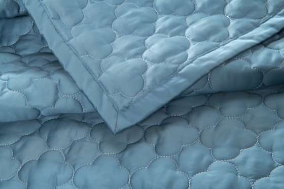 Set Selimut 100% Baju Biru Padat Ukuran Raja Set Comforter Bernafas