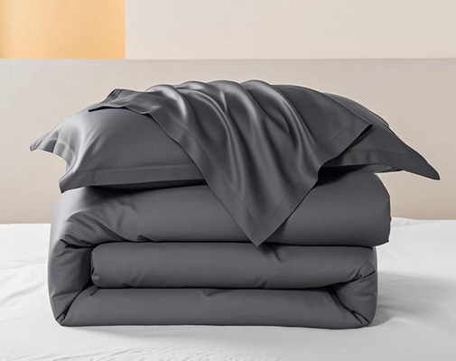 OEM Tencel Lyocell Comforter Set Abu-abu Gelap Nyaman Twin Comforter Sets